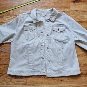 J. Jill Denim Cream Jacket XL